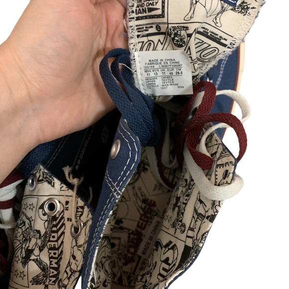 Converse DC Comic Superman Blue High-Top Sneakers - Picture 7 of 12